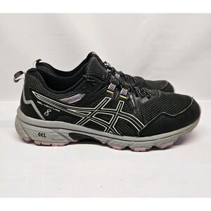 Asics Gel Venture 8 Womens Size 10 Wide  Black Running Shoes Sneakers Lavender